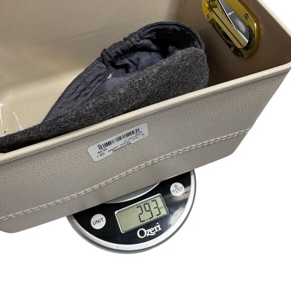 Gray Womens Cap Hat Bow Y2K VTG Wool Cadet Military Sparkle Black Crystals - Picture 6 of 6